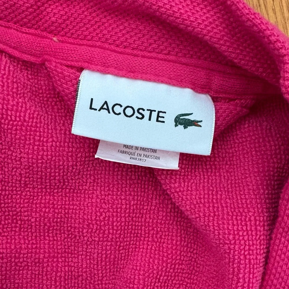 Lacoste pink terry cloth Bathrobe - Picture 4 of 4